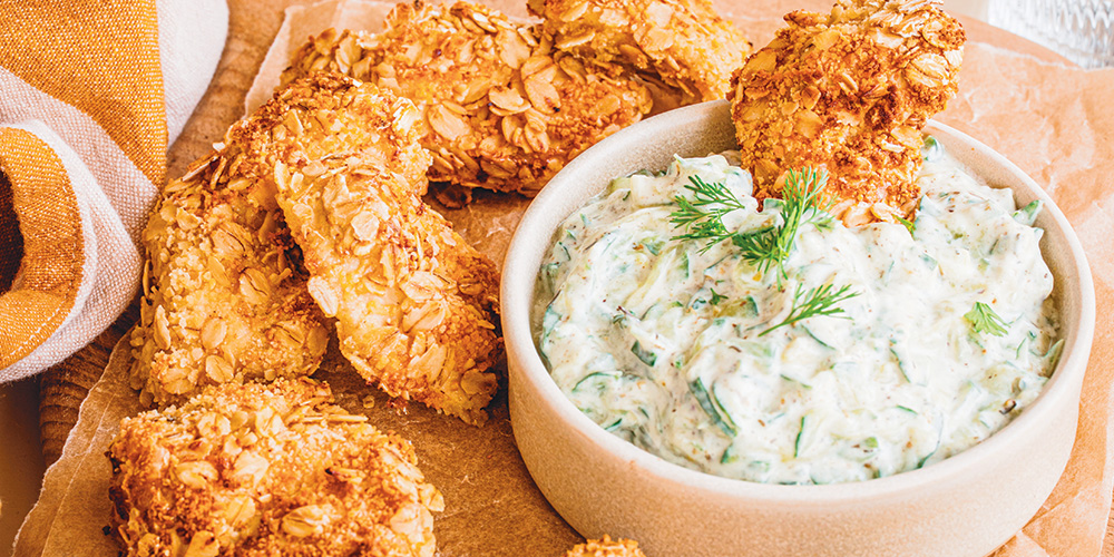Nuggets panés sauce tzatziki