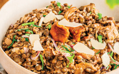 Risotto de Lentille verte du Puy A.O.P. aux girolles