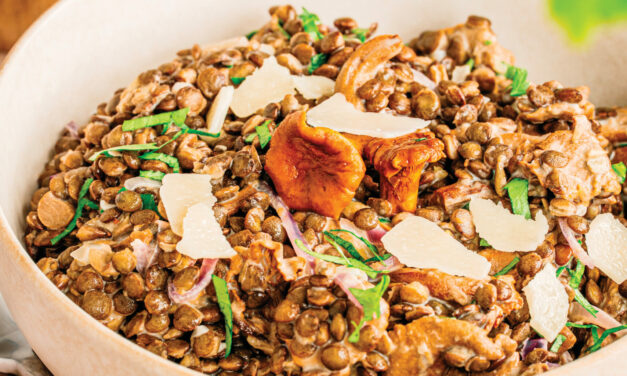 Risotto de Lentille verte du Puy A.O.P. aux girolles