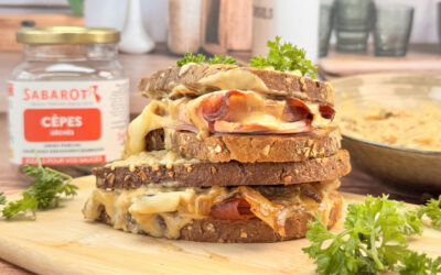Croque monsieur gourmand d&rsquo;automne aux cèpes