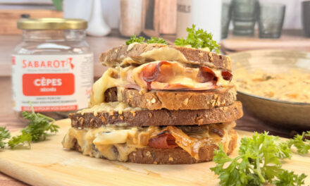 Croque monsieur gourmand d&rsquo;automne aux cèpes