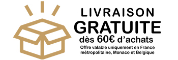 Free delivery for purchases over 50€. Offer valid only in mainland France, Monaco, and Belgium.