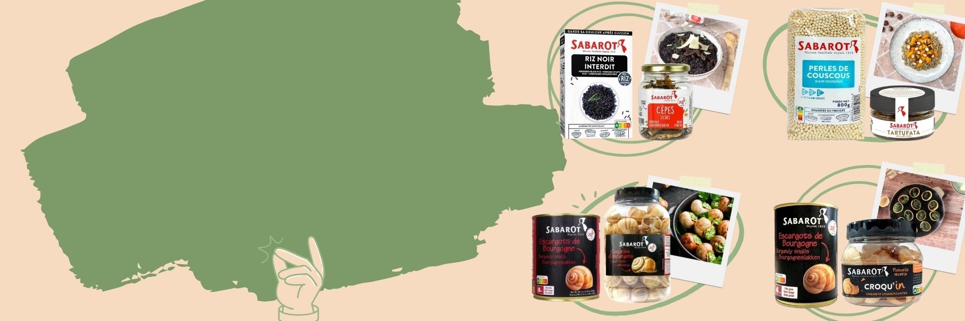 Packs escargots, risottos et perles de couscous tartufata